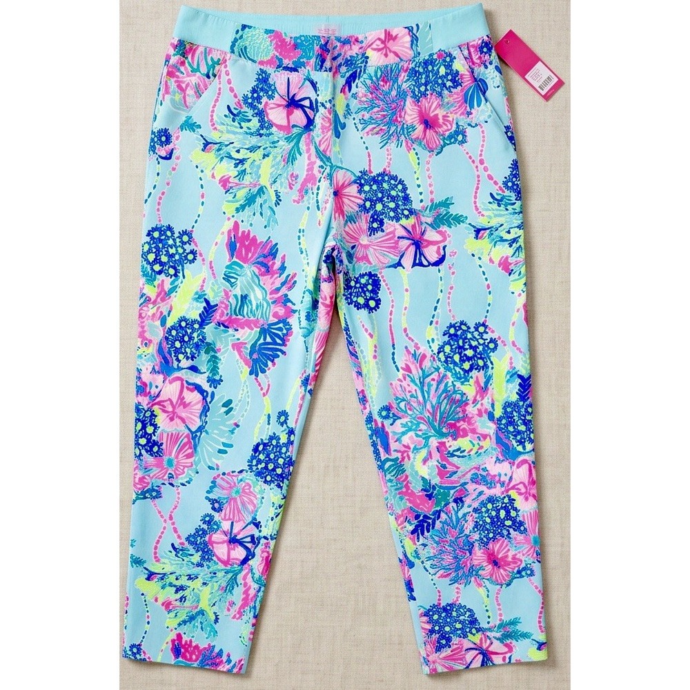 Lilly Pulitzer XL Run Around Pant/Leggings Athletic Activewear Beach You To It
